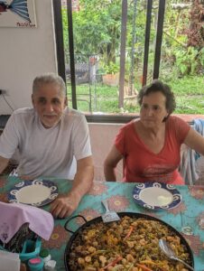 Mom and Dad with one of their creations