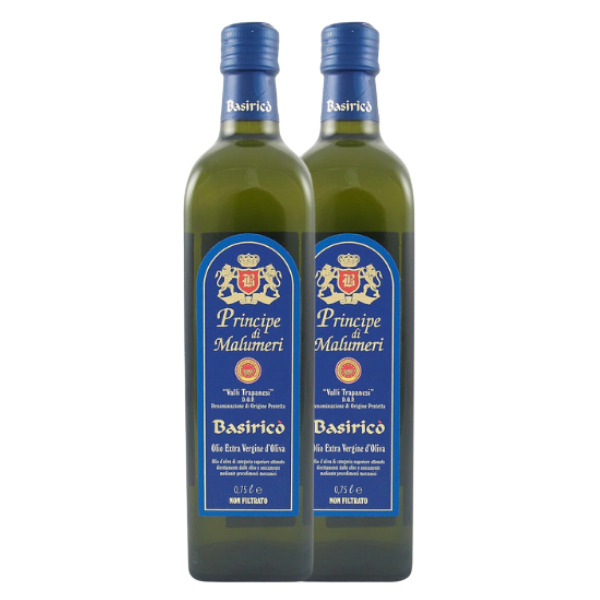 Basirico Extra Virgin Olive Oil — Valli Trapanesi DOP (500ml) - 2 Pack