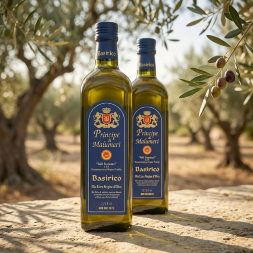Basirico Extra Virgin Olive Oil — Valli Trapanesi DOP (500ml) - 2 Pack
