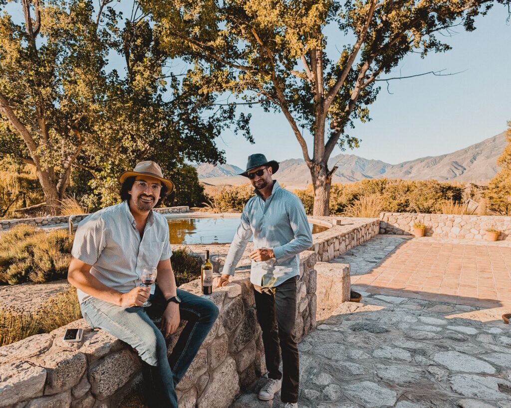 Diego Samper and Will Bonner at the family ranch in Argentina